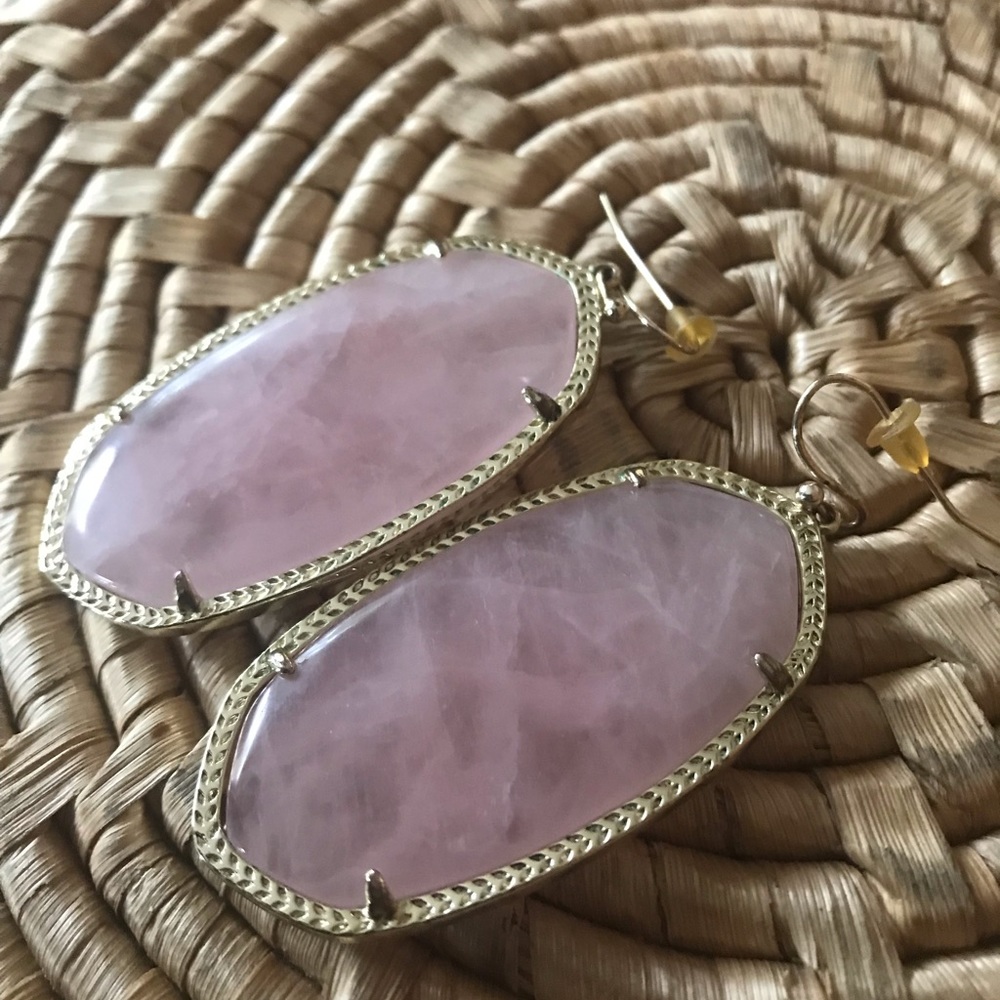 Kendra Scott Rose Quartz Danielle Earrings